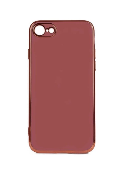 Teknomoda Apple Uyumlu iPhone Se 2020 Kılıf Kenarları Gold Kamera Korumalı Renkli Pastel Silikon