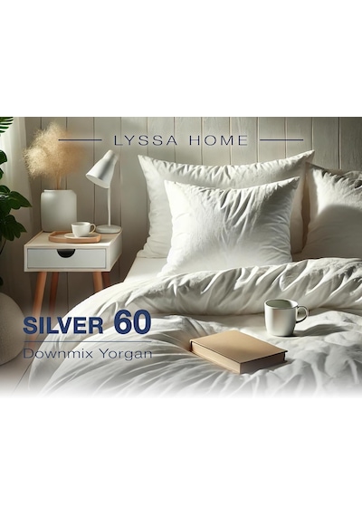 Silver 60 Downmix Yorgan %60 Gıdık Tüyü & Elyaf Karışımı, 195x215 Cm Çift Kişilik - Dengeli Isı Ve Konfor, Dört Mevsim Kullanım Çok Renkli