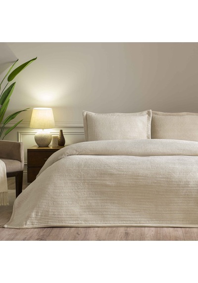 Linens Velona King Yatak Örtüsü Seti Kum