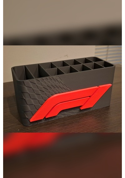 Zeroxo Yarış Temalı Masaüstü Kalemlik Organizer 14x7 Cm Petek Desenli Çok Renkli