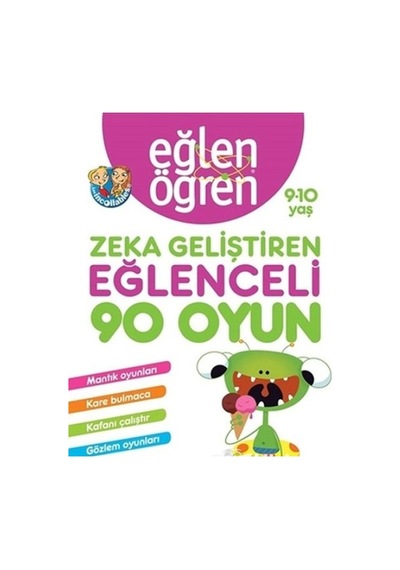 Eğlen Öğren 9-10 Yaş - Zeka Geliştiren Eğlenceli 90 Oyun - Kyut-762576