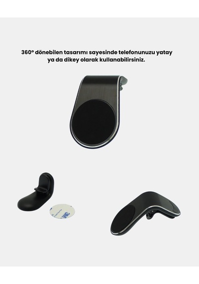 Hepsi 360 Dönebilen Manyetik Araç Telefon Tutucu Sarsıntısız Ve Şık Tasarımlı Najmaddin Çok Renkli