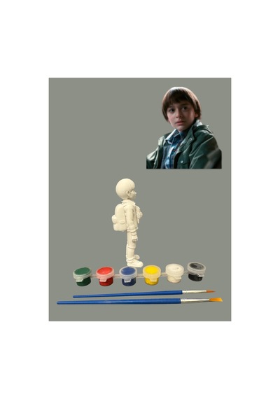 3d Stranger Things Will Figür Boyama Seti - Kendin Boya Hobi Ve Etkinlik Seti - Akrilik Boya + 2 Fırça