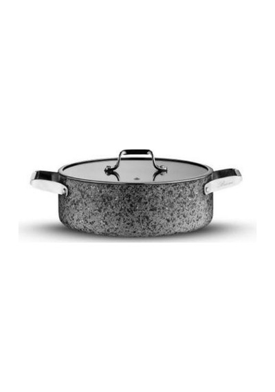 Brioni Stone Age 22 Cm Basık Tencere Gri