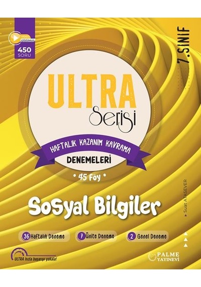Palme 7.sınıf Ultra Sosyal Bilgiler Haftalık Kazanım Denemeleri