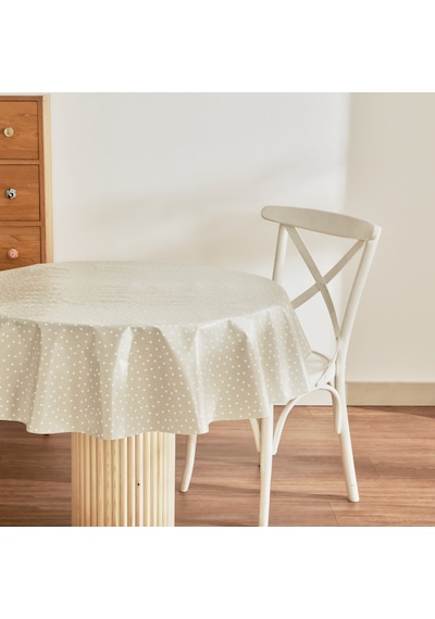 Karaca Home Luna Puantiyeli Pvc Masa Örtüsü Bej Bej