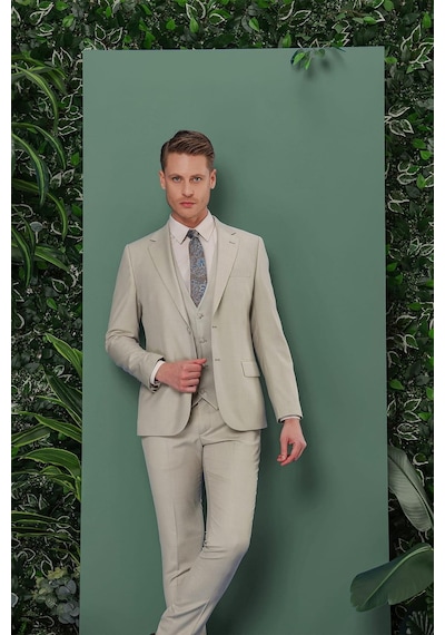 Efor Tk 871 Slim Fit Çağla Klasik Takım Elbise Çağla Yeşili