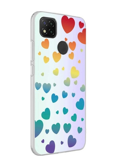 Xiaomi Redmi 9c Kılıf Zore M-blue Desenli Kapak Heart No3