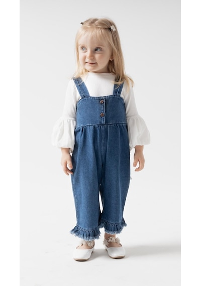 Babymod Püsküllü Palazzo Kız Bebek Çocuk Jean Salopet Tulum Lüks %100 Pamuk Likralı Ribana Balon Bluz Denim Kot Takım Lacivert Babymod Püsküllü Palazzo Kız Bebek Çocuk Jean Salopet Tulum Lüks %100 Pamuk Likralı Ribana Balon Bluz Denim Kot Takım Lacivert