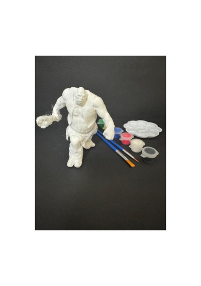 3d Mountain Troll Harry Potter Figür Boyama Seti - Kendin Boya Hobi Ve Etkinlik Seti - Akrilik Boya + 2 Fırça
