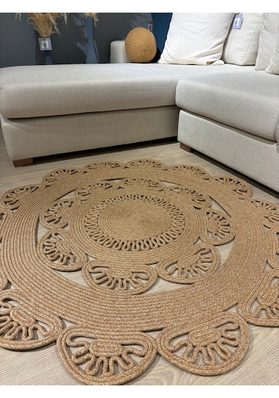 Mavaux Tiradia Hasır Jüt Kilim Halı Bej