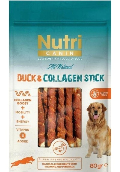 Nutri Canin Collagen Stick Ördek Eti Sargılı Kemik Köpek Ödülü 80 Gr