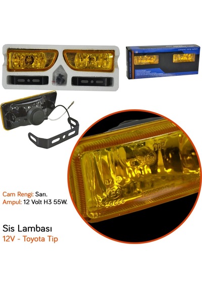 Carub 12V Sis Lambası Toyota Uyumlu Tip Sarı BR3009302 (Emark Belgeli)