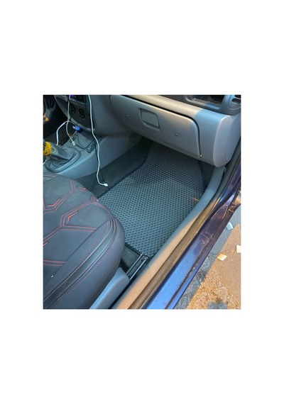 Renault Clio 2 1998-2005 Premium Yeni Nesil Eva Akıllı Oto Paspas Metal Topukluk 1. Sınıf A Siyah