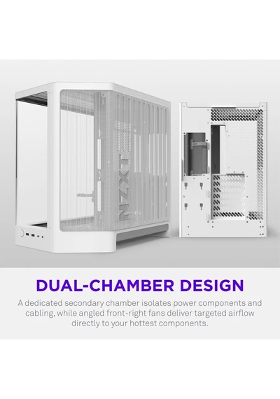 Nzxt H6 Rgb+ Cc-h62fw-p1 Dual-chamber Gaming Mid-tower Pc Kasası Beyaz