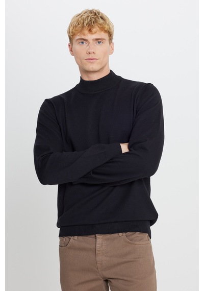 Altınyıldız Classıcs Erkek Sıyah Pamuklu Standart Fit Normal Kesim Yarım Balıkçı Yaka Triko Kazak SIYAH Altınyıldız Classıcs Erkek Sıyah Pamuklu Standart Fit Normal Kesim Yarım Balıkçı Yaka Triko Kazak SIYAH