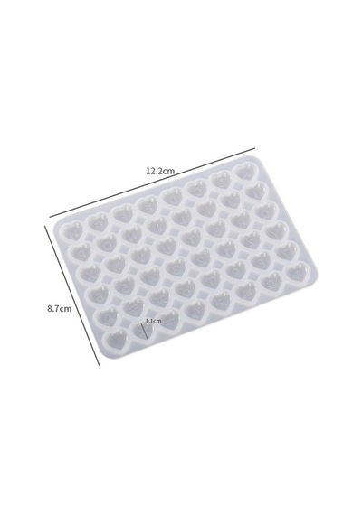 Siliko World Epoksi Silikon Kalıp Çoklu Kalp Bileklik Kolye Halhal Süsleme Kalıbı 2 Iki Pimli 1,1cm Diğer