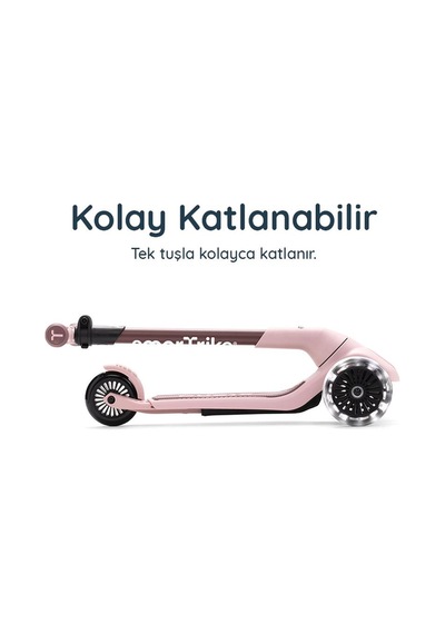 Smartrike Xtend Mini-ride 4 Aşamalı Büyüyen Oturaklı Scooter 1-9 Yaş Katlanabilir Led Tekerlekli Pembe