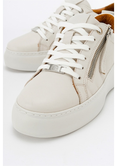 Luvishoes Allıe Bej Hakiki Deri Kadın Sneakers Bej