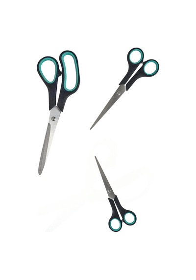 Paslanmaz Çelik Kumaş Karton Kağıt Kesme Kesim Keskin Terzi Makası 3lü Set 14-17-21 Cm