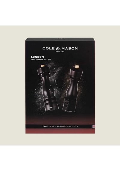 Cole & Mason H233020 London Çikolata Renkli Ahşap Tuz Ve Biber Değirmenleri 220mm Çok Renkli