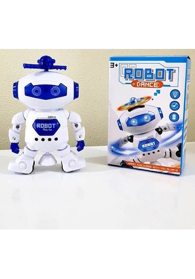 Oyuncak Pilli Robot.ışıklı. Sesli. Hareketli Lazer Işıklı Robot.