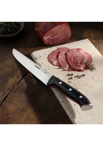 32103 Elite Kurban, Kasap Bıçağı 19 Cm - Kahverengi Perçinli