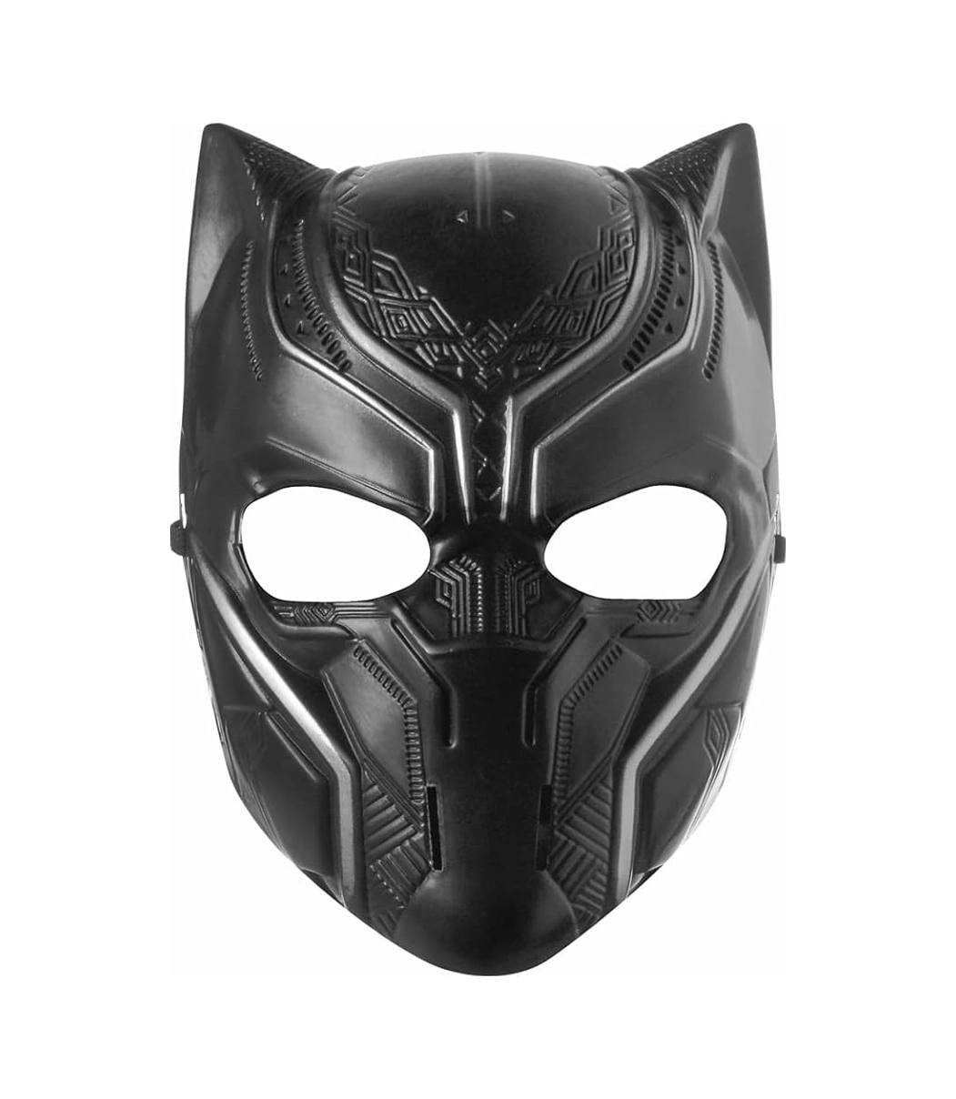 Black Panther Süper Kahraman Maskesi Çocuk Kostüm Aksesuarı - 4-10 Yaş