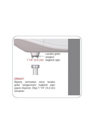 Studor Valfli Lavabo Sifonu Kromajlı Süzgeçsiz Kendi Kendini Temizler Hızlı Akış Koku Önleyici Gider
