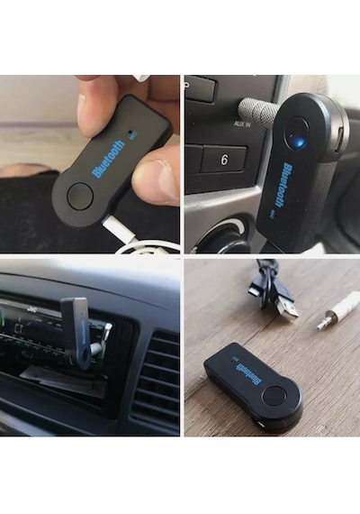 Kablosuz Bluetooth Aux Kiti 3.5 Mm Stereo Ses Alıcısı, Araç Ve Ev Ses Sistemleri Uyumlu Adaptör