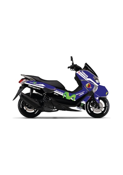Yamaha Nmax Lacivert Movistar Parçalı Motosiklet Scooter Kaplama Etiket Modeli