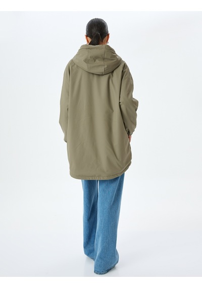 Koton Cepli Çıt Çıt Düğme Kapamalı Cepli İçi Peluş Astarlı Kapüşonlu Oversize Suni Deri Parka Haki 5wak00125ew Haki Koton Cepli Çıt Çıt Düğme Kapamalı Cepli İçi Peluş Astarlı Kapüşonlu Oversize Suni Deri Parka Haki 5wak00125ew Haki