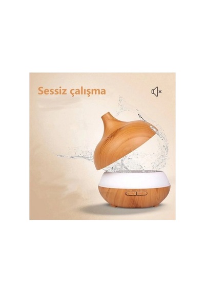 Hava Nemlendirici 7 Led Işıklı Aromatik Oda Kokusu 550 Ml Kahve Aroma Difüzörü Buhar Mak 5274c