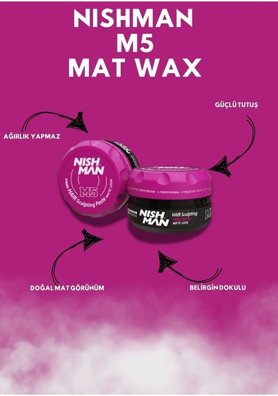 Saç Şekillendirici Mat Wax M5 / Karma Saç Tiplerine Yönelik 100 Ml