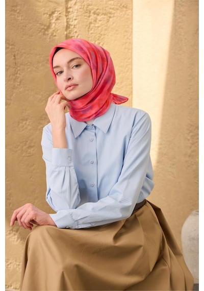 Silk Home Soft Eşarp 73098-14 Nar Çiçeği, Eflatun, Pembe