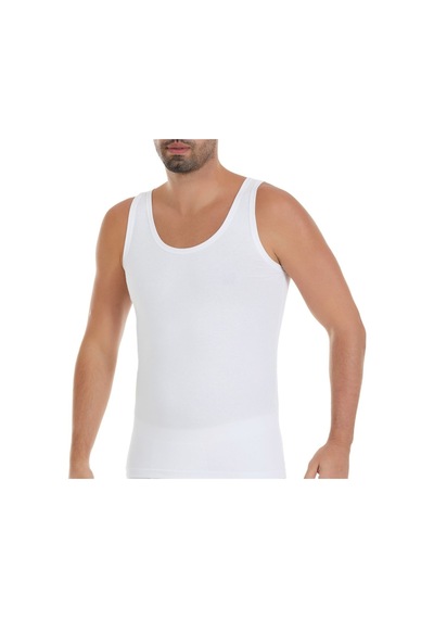 Erkek Siyah 6'lı Paket Likralı Atlet 001