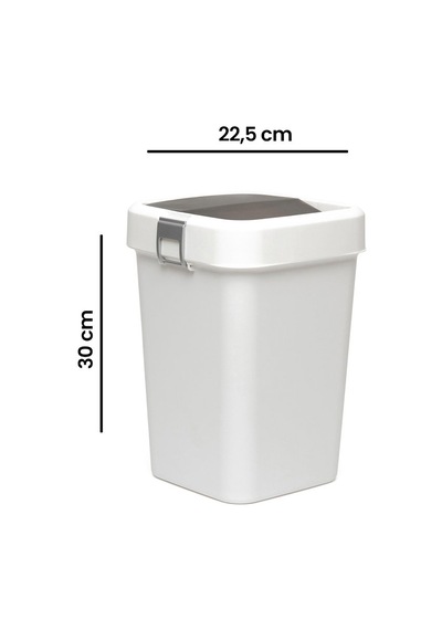 Motekk Comfort Dust Bin Beyaz Çöp Kovası - 8 Lt Çok Renkli