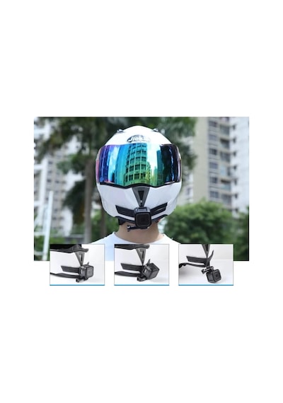 Prepare Motosiklet Kask Çene Yapıştırıcılı Telefon Ve Aksiyon Kamera Tutucu
