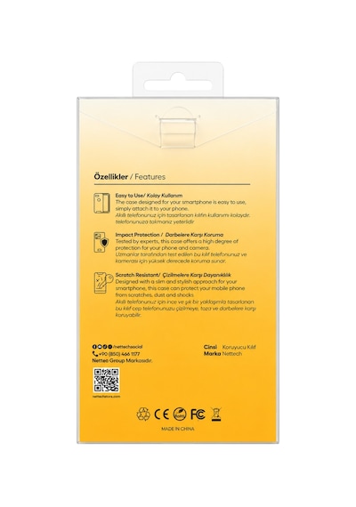 Nettech Apple İphone 17 Pro Max Uyumlu Nt-n119 Magsafe Arka Koruma Kılıf - Turuncu
