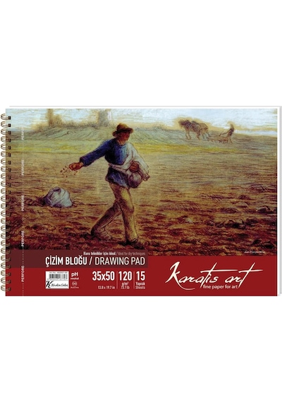 Karatis Çizim Blok Spiralli Art 120 Gr 35x50 15 Yp 482007-99