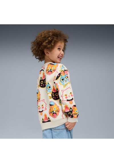 Puma Moody Cat Crew Çocuk Bisiklet Yaka Sweatshirt Çok Renkli