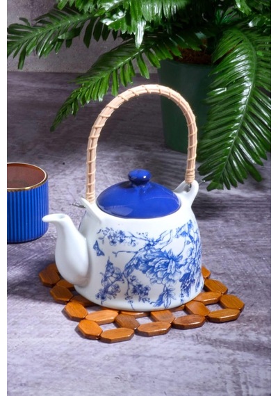 Bambu 18 Cm Kare Nihale Çaydanlık Altlığı Tencere Altlığı Çok Renkli