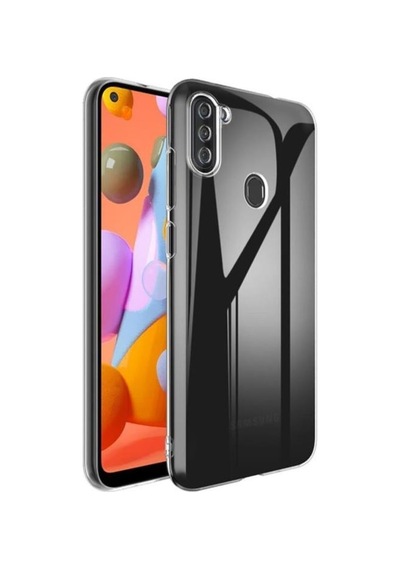 Samsung Uyumlu A11 Kilif Seffaf Silikon Kamera Korumali 3D Tipali 455824946