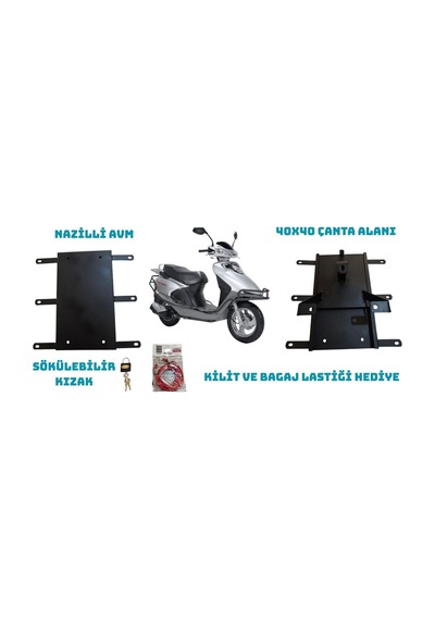 Honda Spacy Ve Alpha Kızaklı Kurye Paket Çanta Demiri