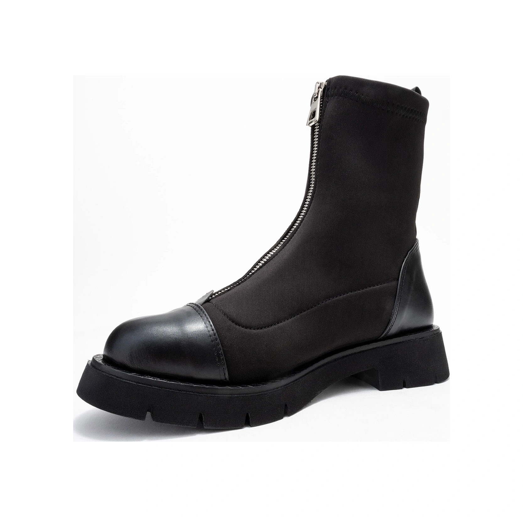 Luvishoes Luvi Shoes Martos Siyah Cilt Streç Önden Fermuarlı Kadın Bot Siyah Streç Luvishoes Luvi Shoes Martos Siyah Cilt Streç Önden Fermuarlı Kadın Bot Siyah Streç