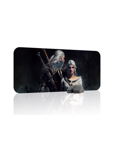 Witcher 3 Kaymaz Dikişli Kauçuk Oyuncu Mousepad V1 - 70x30 Xl Gaming Mouse Pad Fare Altlığı