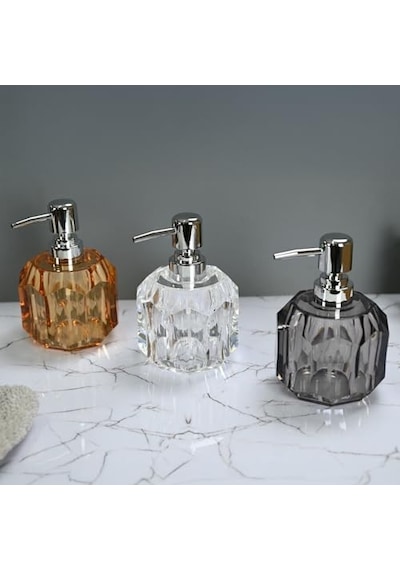 1 Adet Akrilik Sıvı Sabunluk 180 Ml - 3 Farklı Renkli Kırılmaz Şeffaf Banyo Ve Mutfak Düzenleyici Şık Losyon Diğer