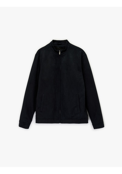 Koton Uzun Kollu Dik Yaka Cepli Fermuarlı Slim Fit Suni Süet Bomber Ceket Lacivert 6sam20026hw Koton Uzun Kollu Dik Yaka Cepli Fermuarlı Slim Fit Suni Süet Bomber Ceket Lacivert 6sam20026hw