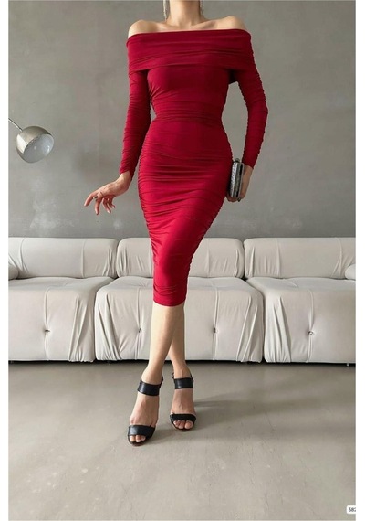 Trendexa Esnek Elbise Sandy Abiye Midi Straplez Kumaş Renk: Mavi Beden: L Mac Trendexa Esnek Elbise Sandy Abiye Midi Straplez Kumaş Renk: Mavi Beden: L Mac