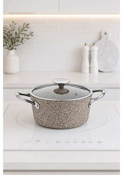 Cocinero 3116 Bej Granit 24 Cm Derin Tek Tencere